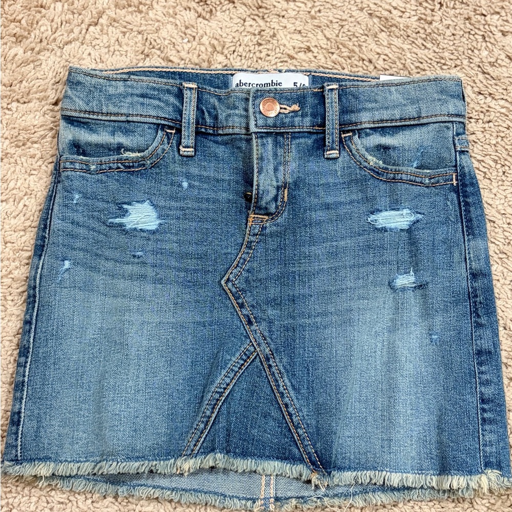 Abercrombie Kids Distressed Blue Mini Skirt Size 5/6